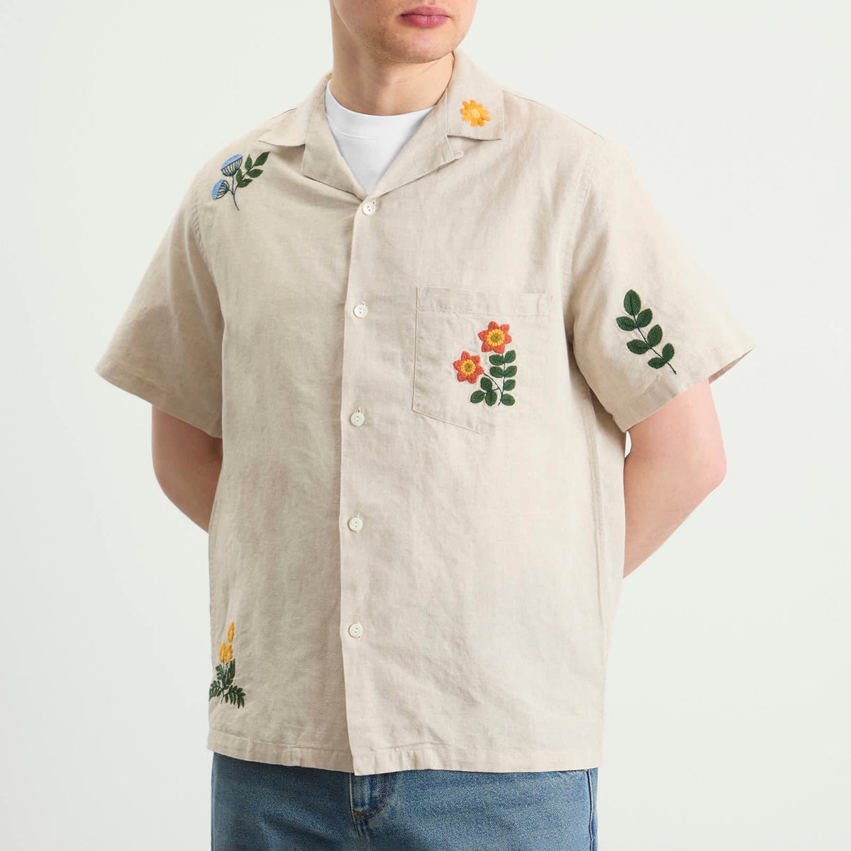 Portuguese Flannel Spring Embroidery Vacation Shirt