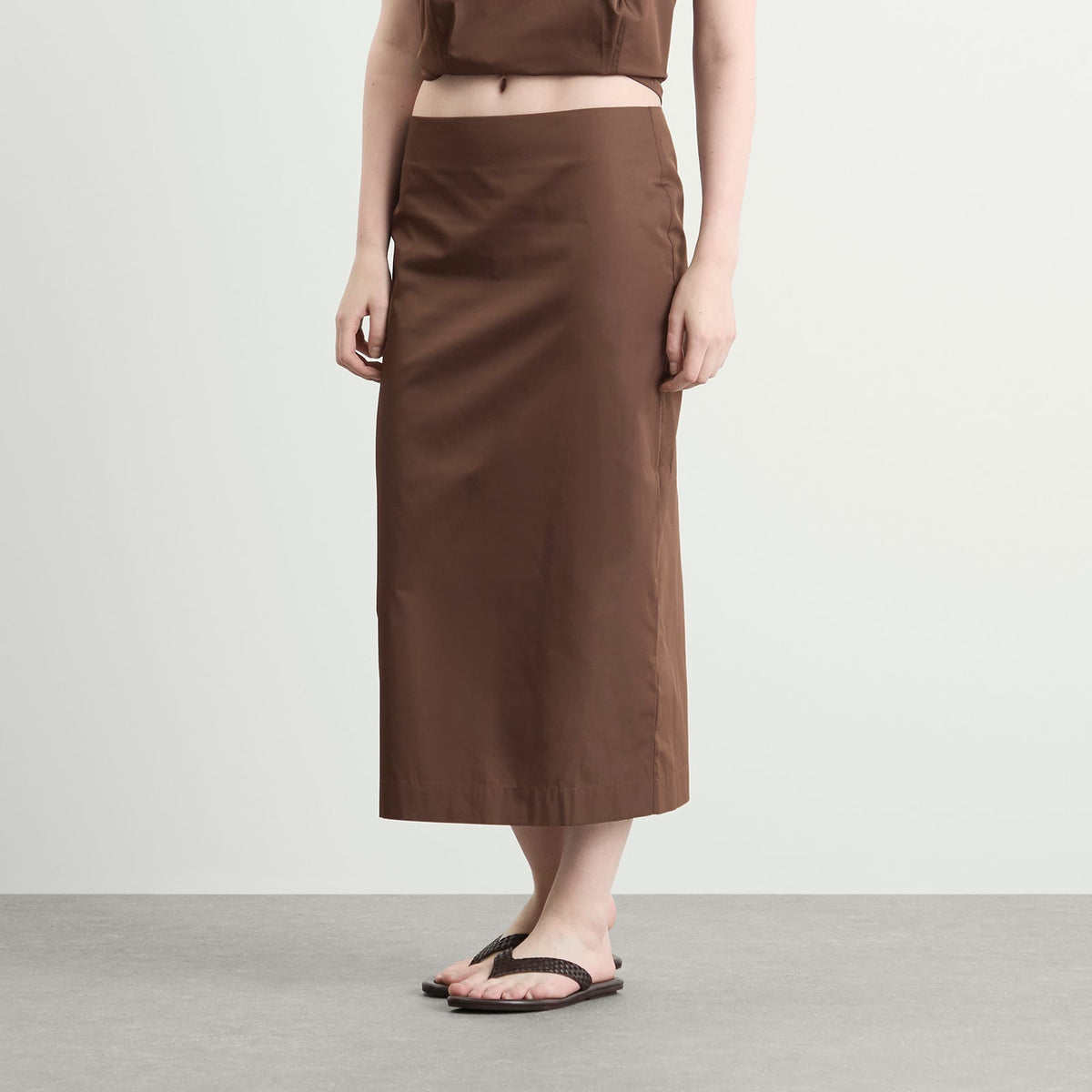 ST. Agni Paper Taffeta Column Skirt