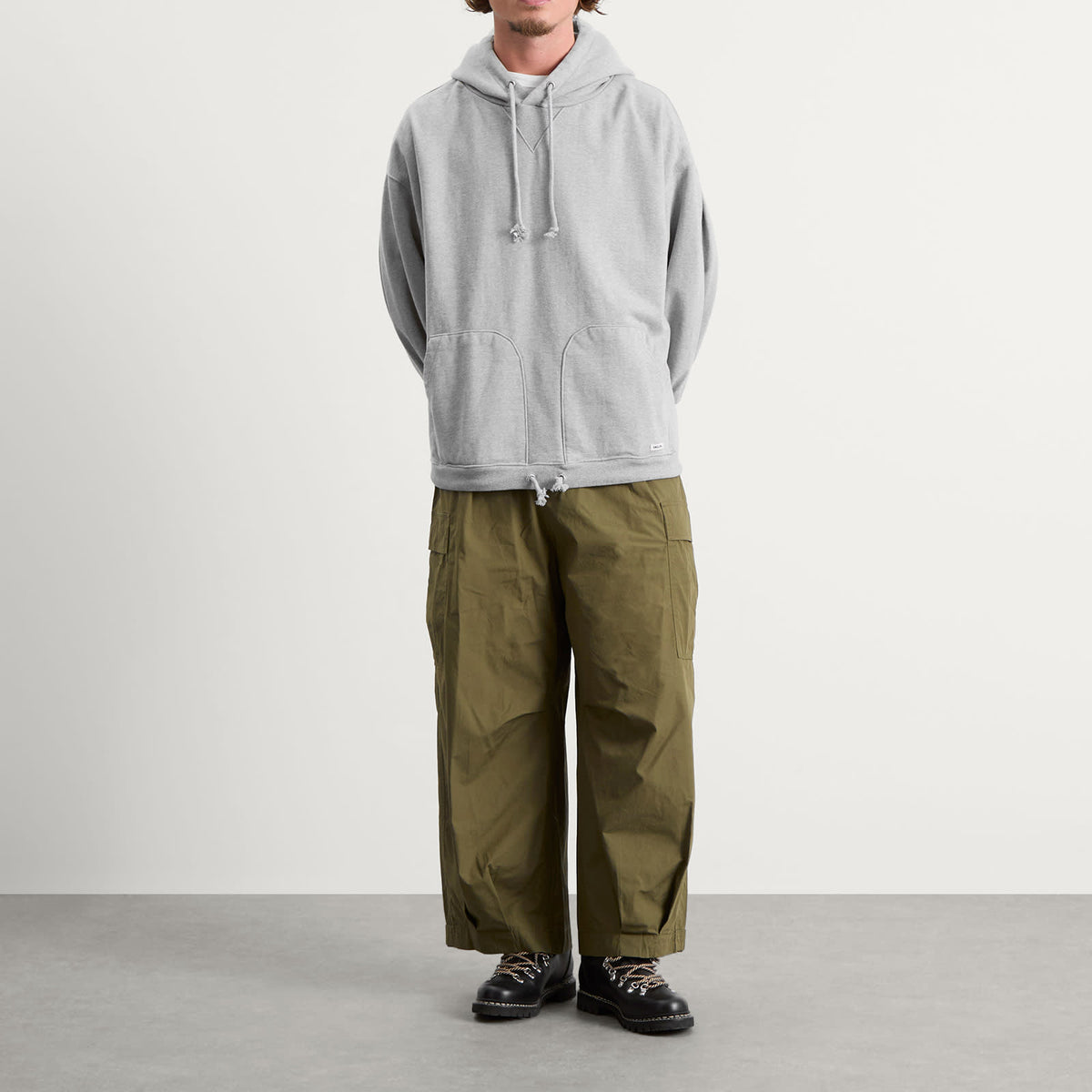 Anglan Double Valley Tuck Sweat Hoodie