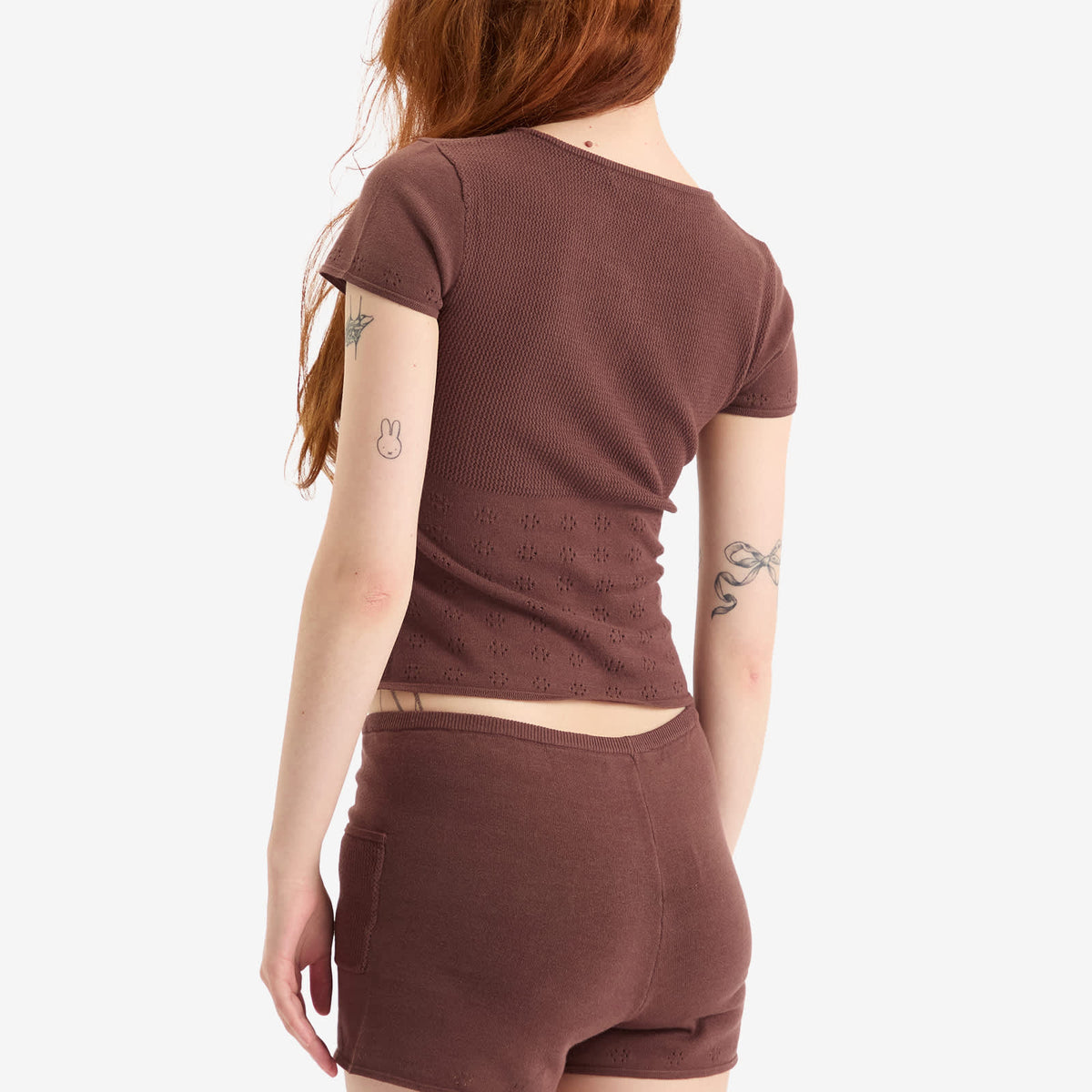 Peachy Den Marie Knit Polo Top