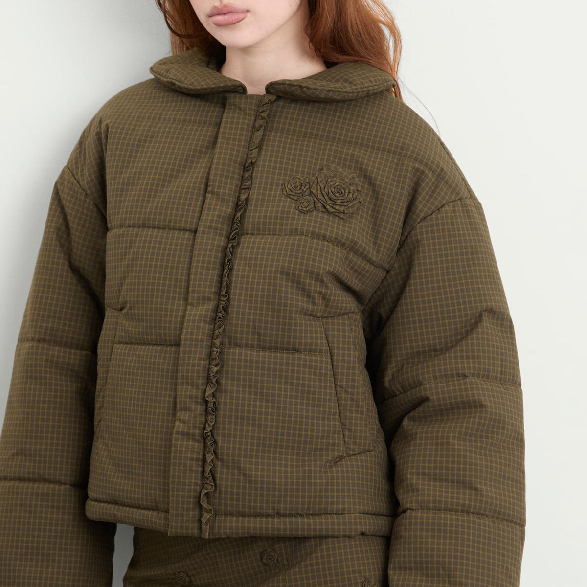 My Mum Made It Rosette Puffer Jacket