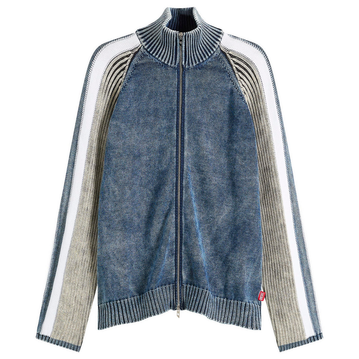 Diesel Indigo Knit Zip Cardigan