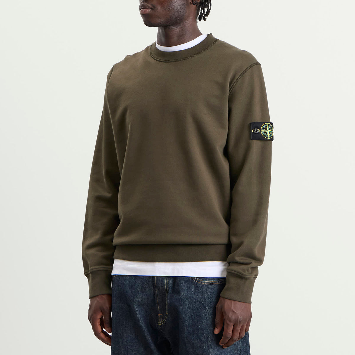 Stone Island Organic Cotton Fleece Sweatshirt