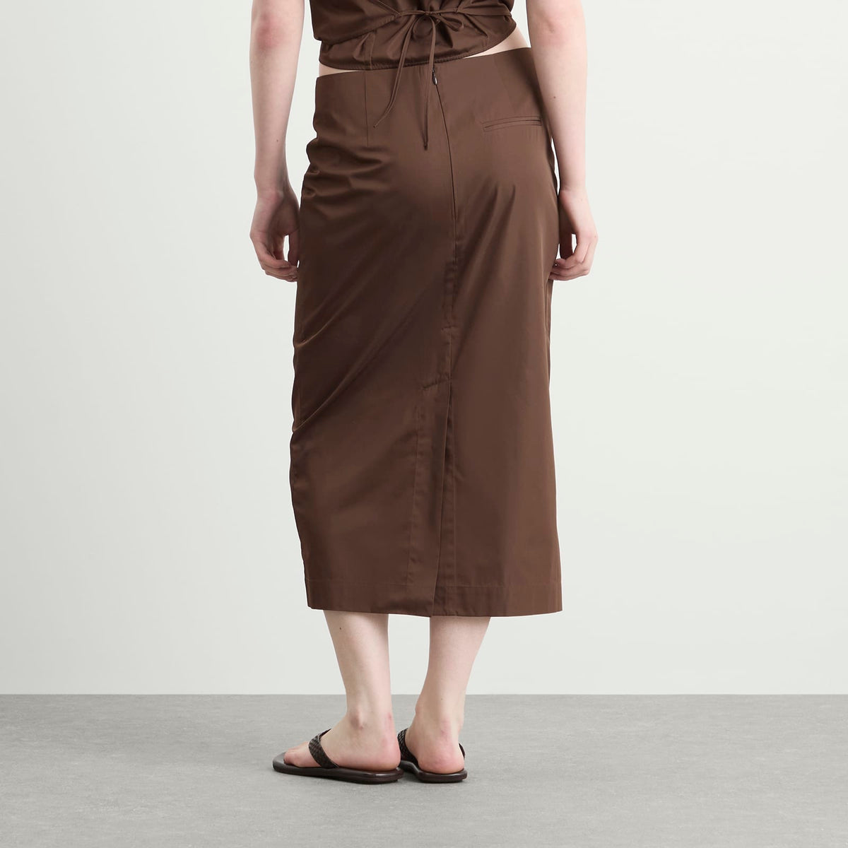 ST. Agni Paper Taffeta Column Skirt