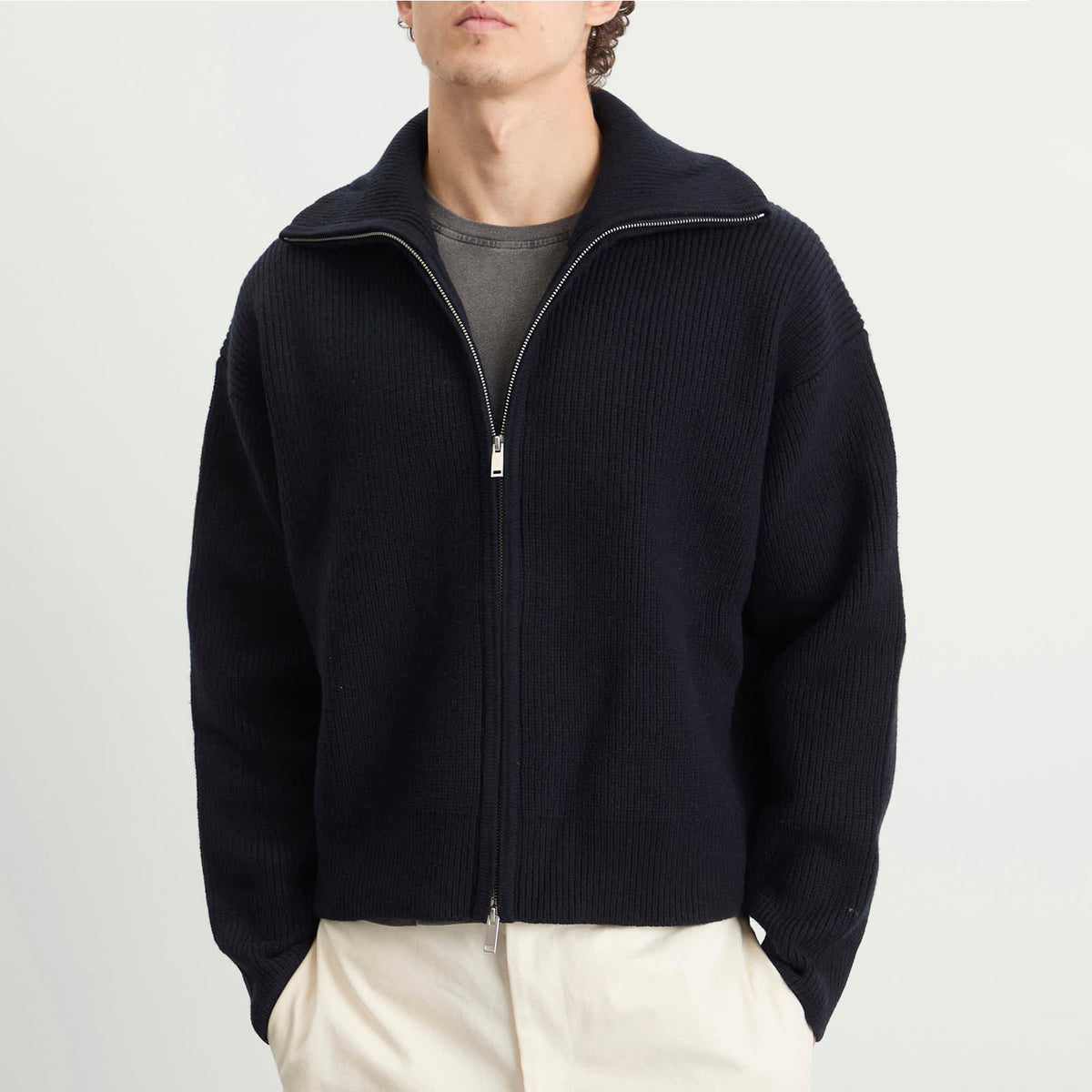 Studio Nicholson Rib Zip Through Jumper