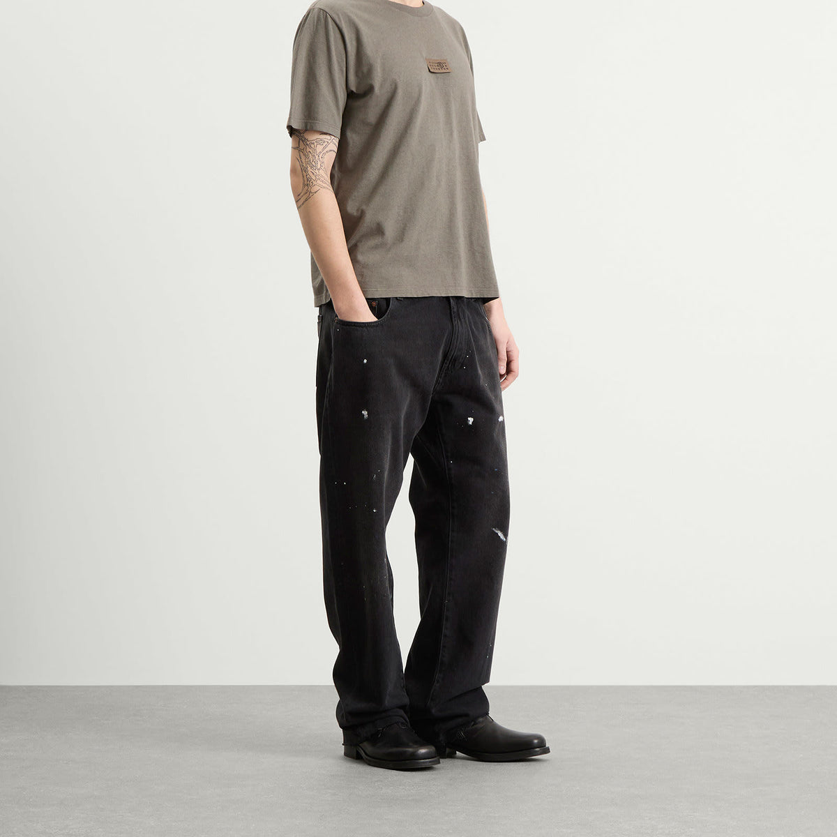MM6 Maison Margiela Relaxed Straight Leg Elasticated Jeans