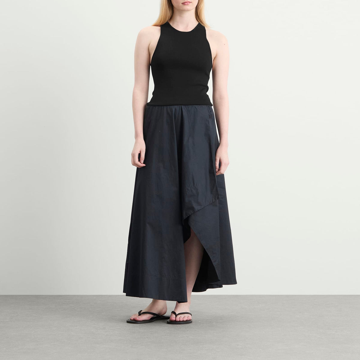 ST. Agni Knit Bodice Asymm Dress