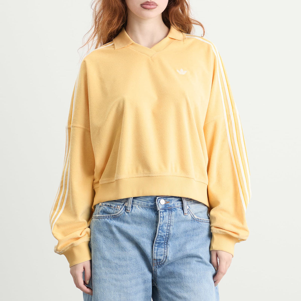 adidas Terry Towel V Neck Polo Top