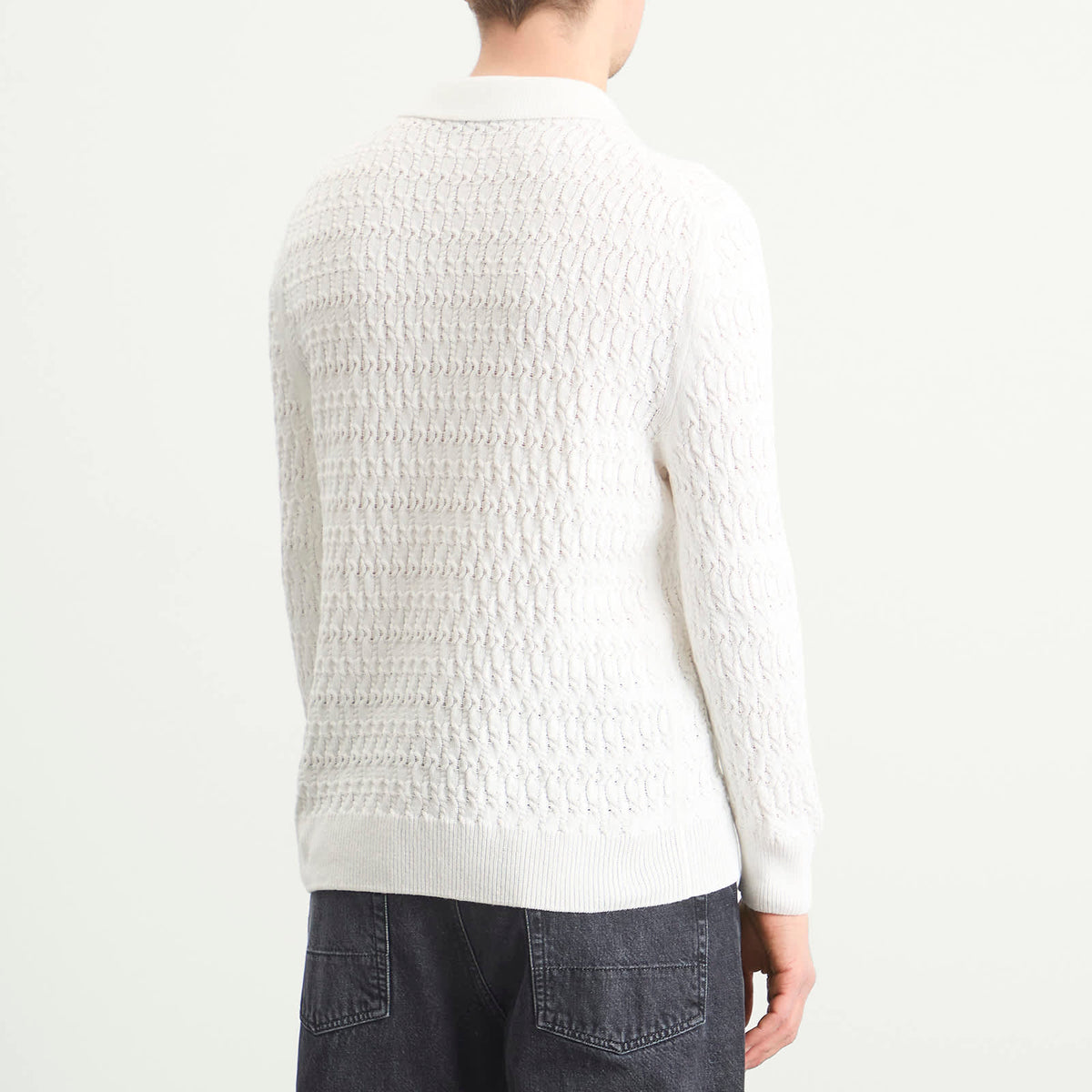 Carter Young Cable Polo Sweater
