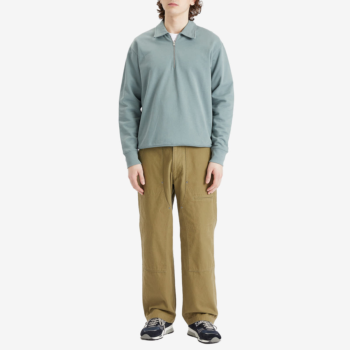 Norse Projects Ketel Relaxed Logo Half Zip Sweatshirt