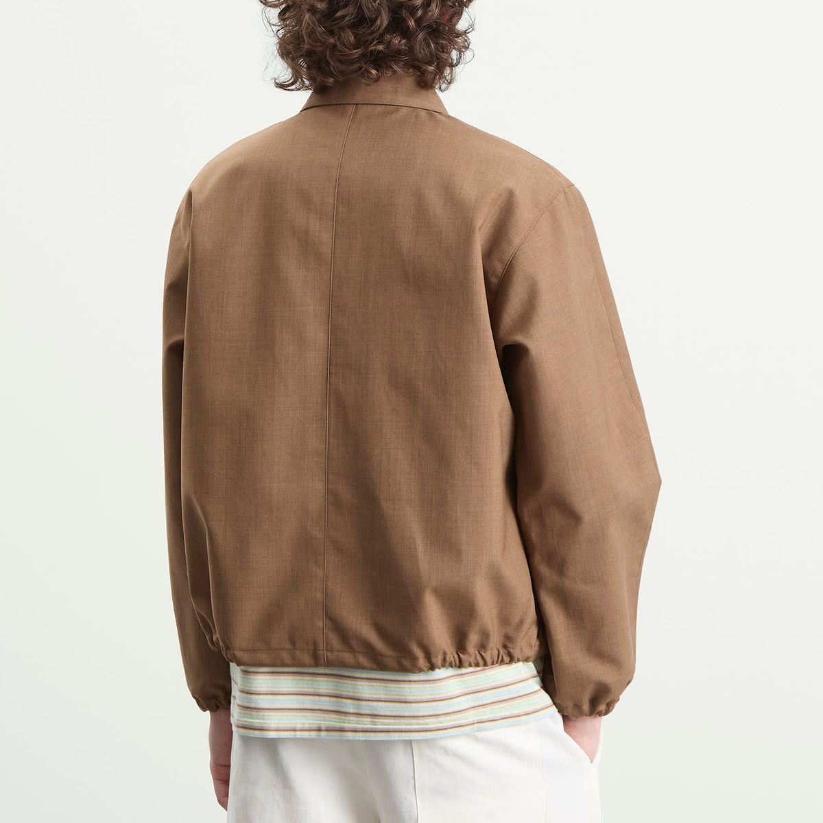 Auralee Bonded Tropical Wool Zip Blouson
