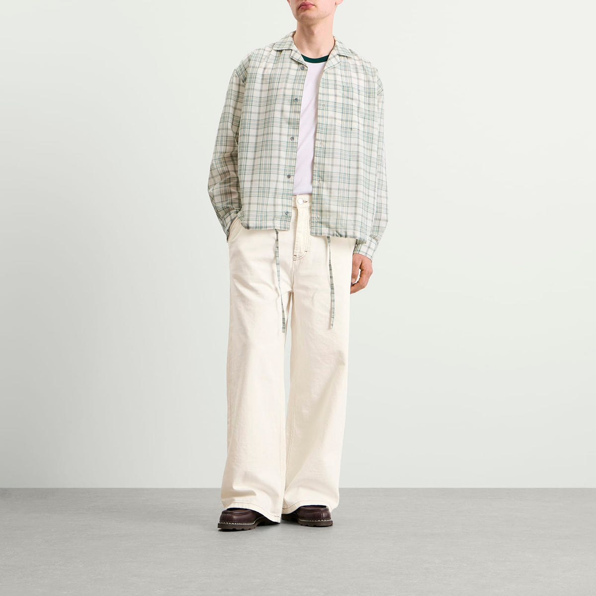 AMI Paris Light Denim Wide Fit Jeans