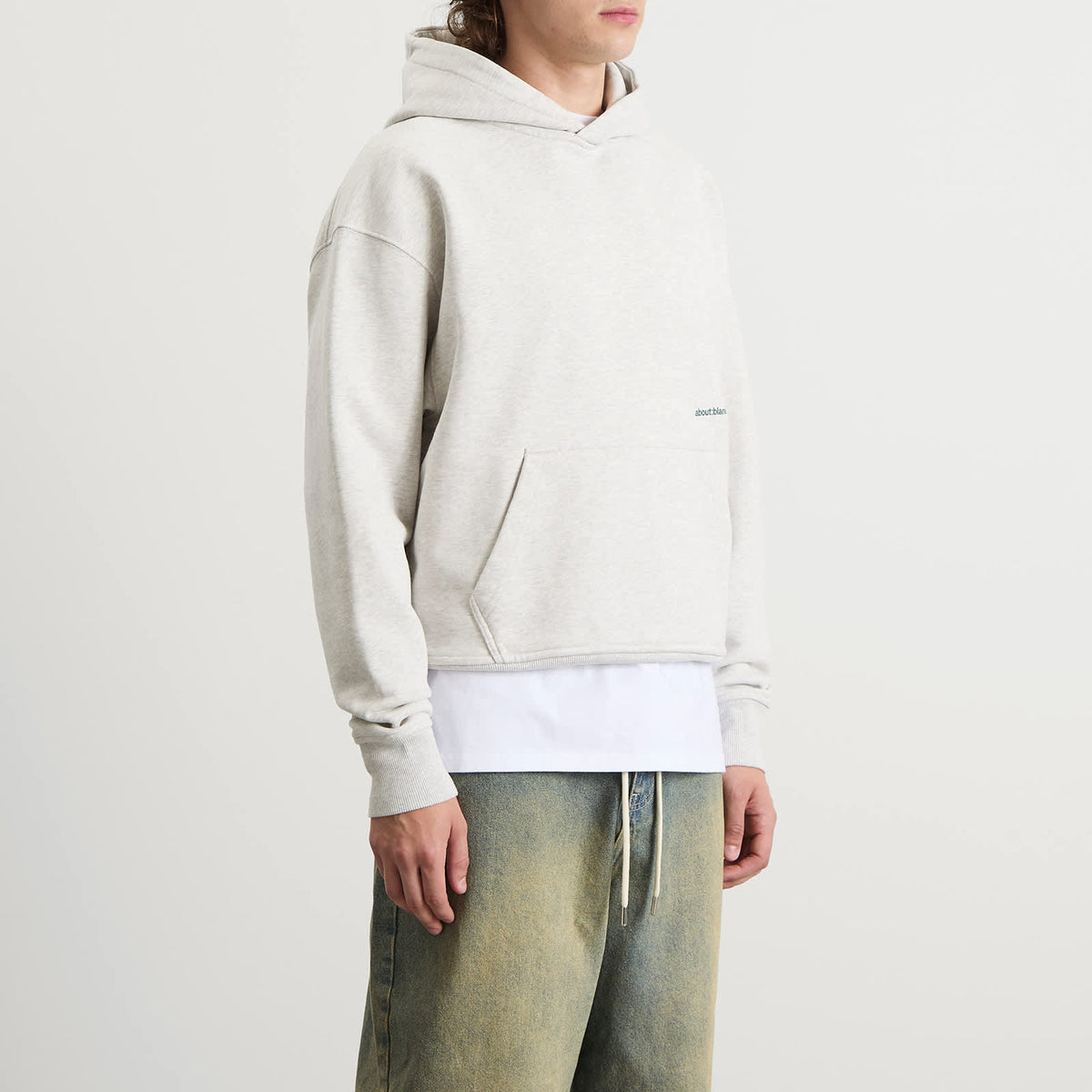 about:blank Box Logo Hoodie