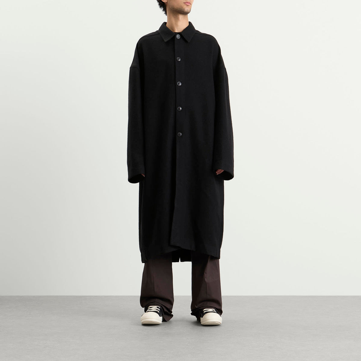 Rick Owens Buttoned Brad Coat