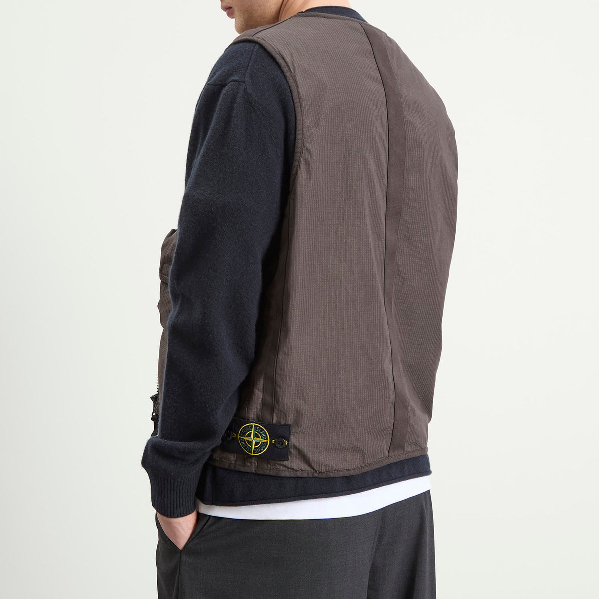Stone Island Cotton Nylon Micro Ripstop Utility Vest