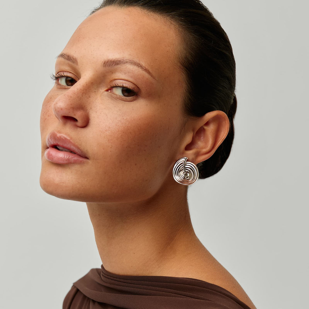 Missoma Shell Dome Oversized Stud Earrings