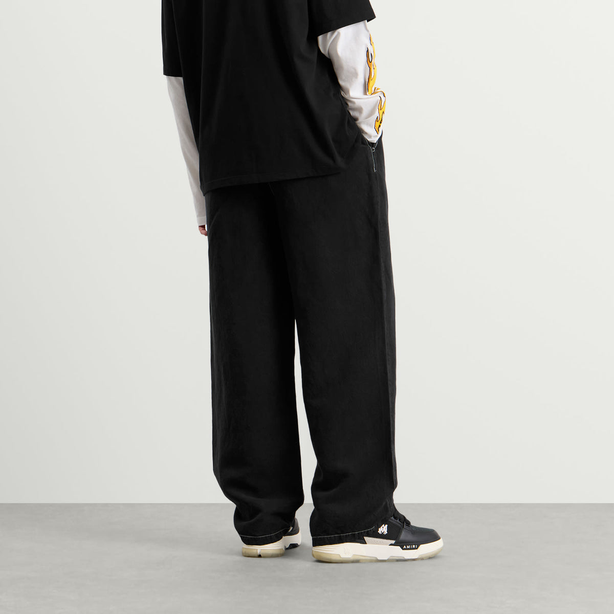 Amiri Script Linen Trouser