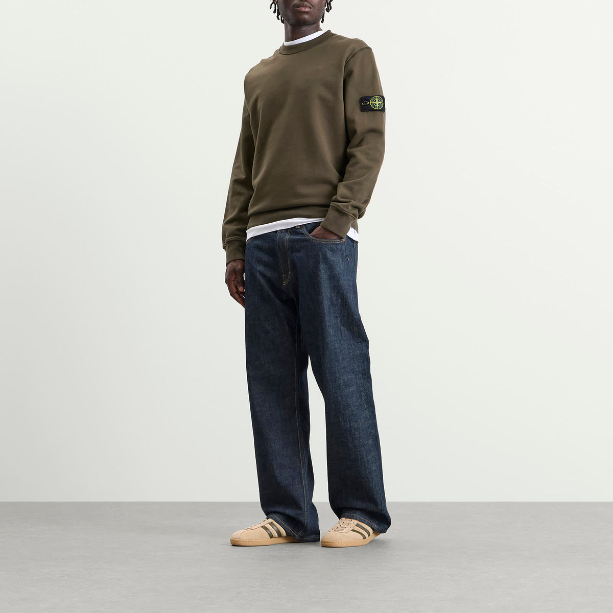 Stone Island Organic Cotton Fleece Sweatshirt