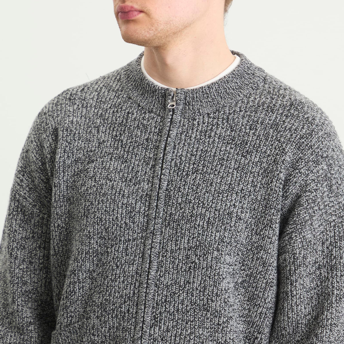FrizmWORKS Tweed Wool Deck Zip Cardigan