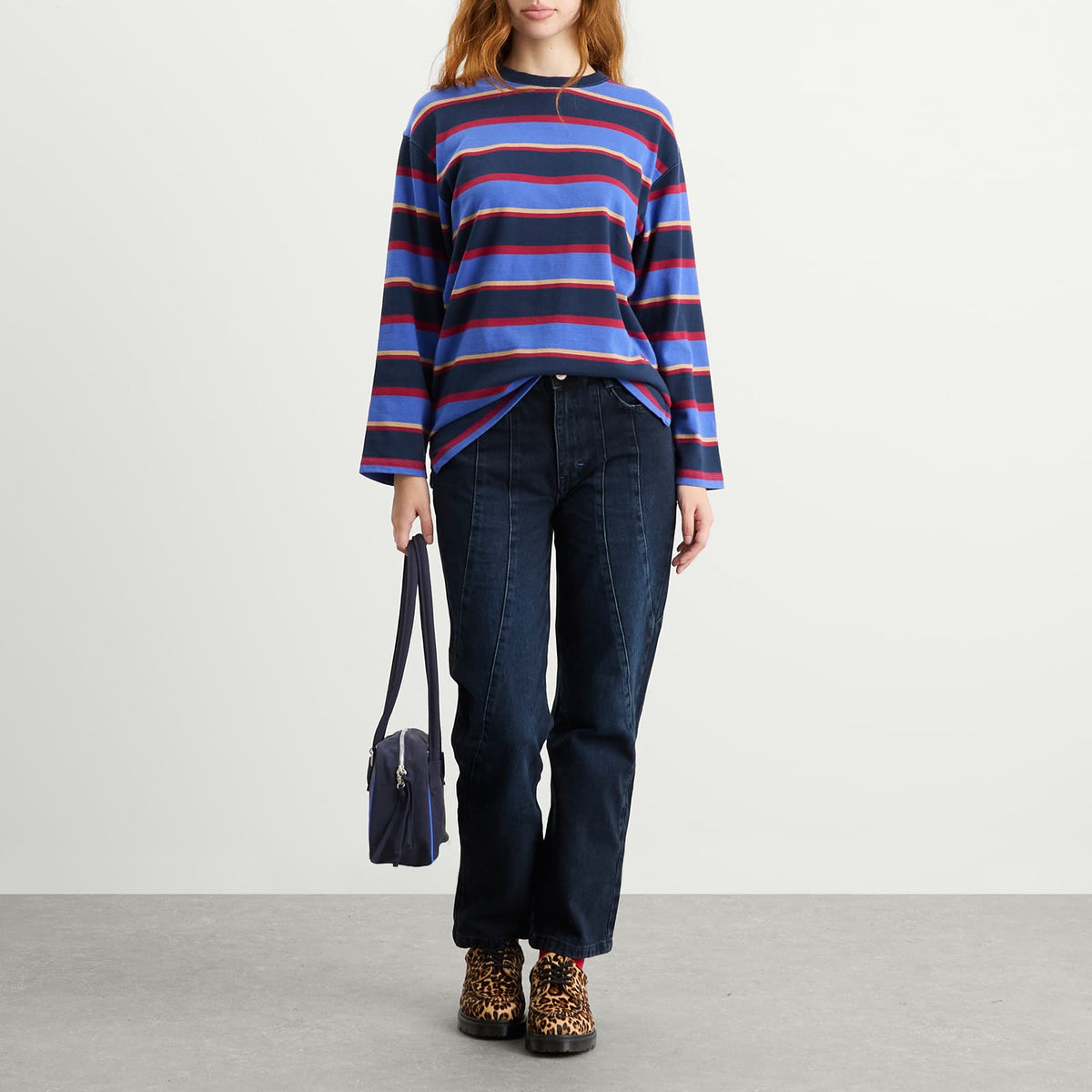 Damson Madder Ali Long Sleeve Stripe T-Shirt