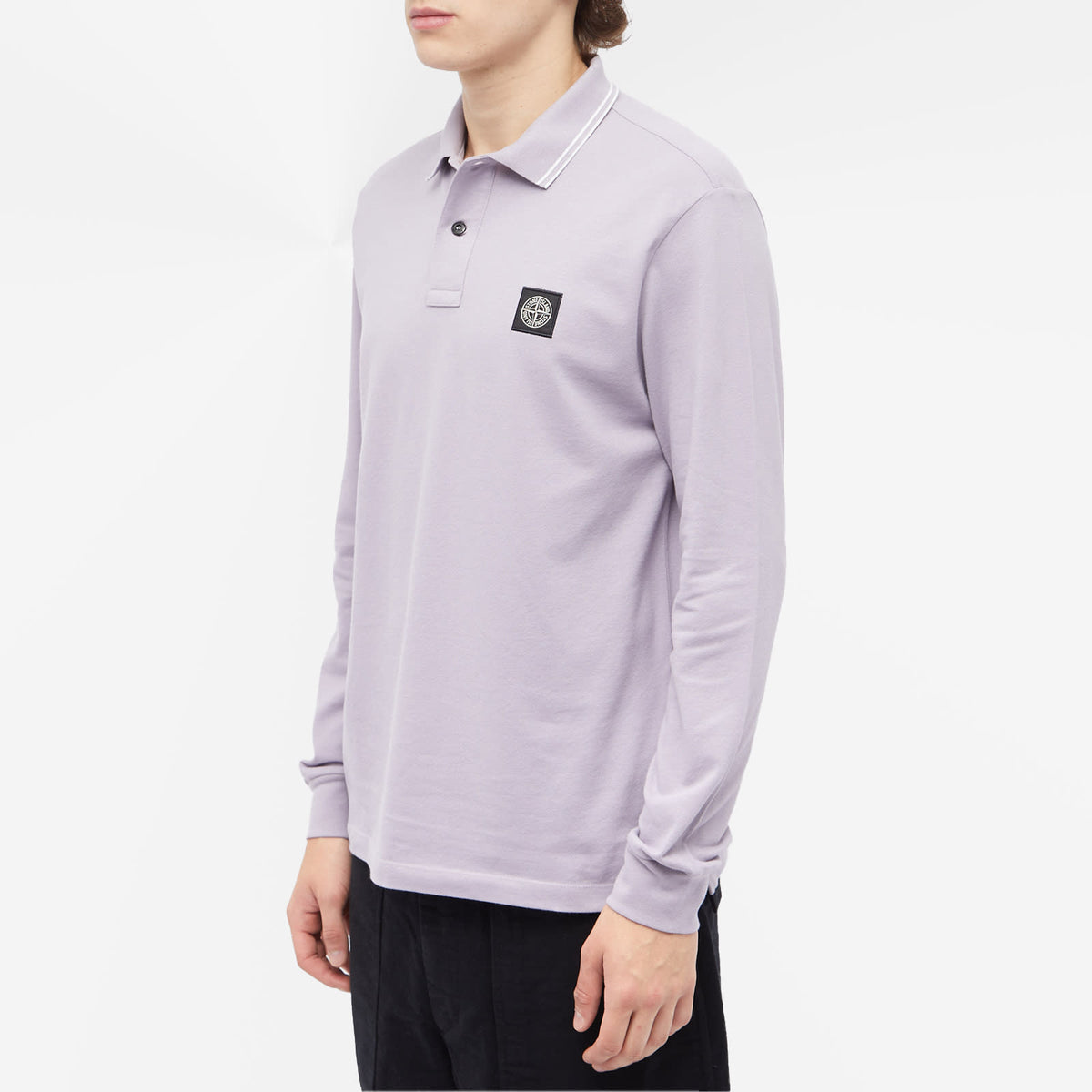 Stone Island Long Sleeve Patch Polo