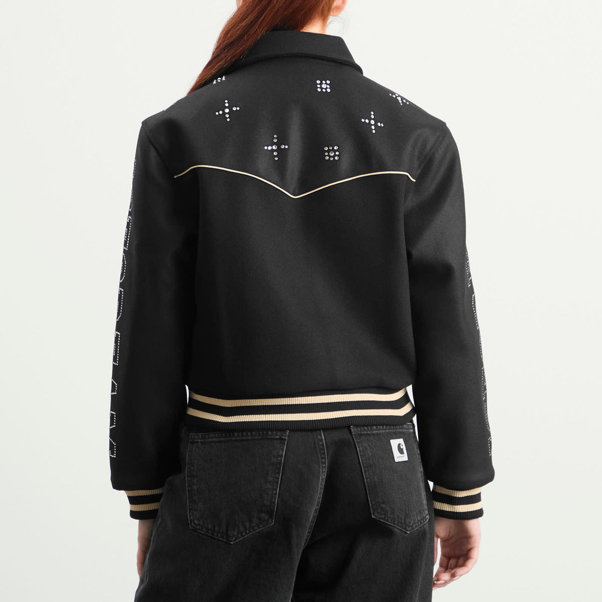 ICECREAM Western Crystal Varsity Jacket
