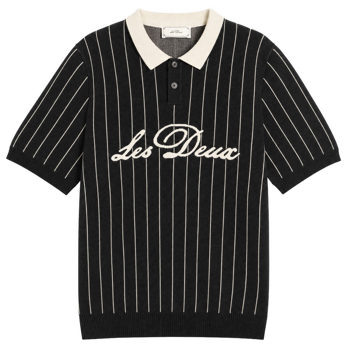 Les Deux Pinstripe Knitted Polo