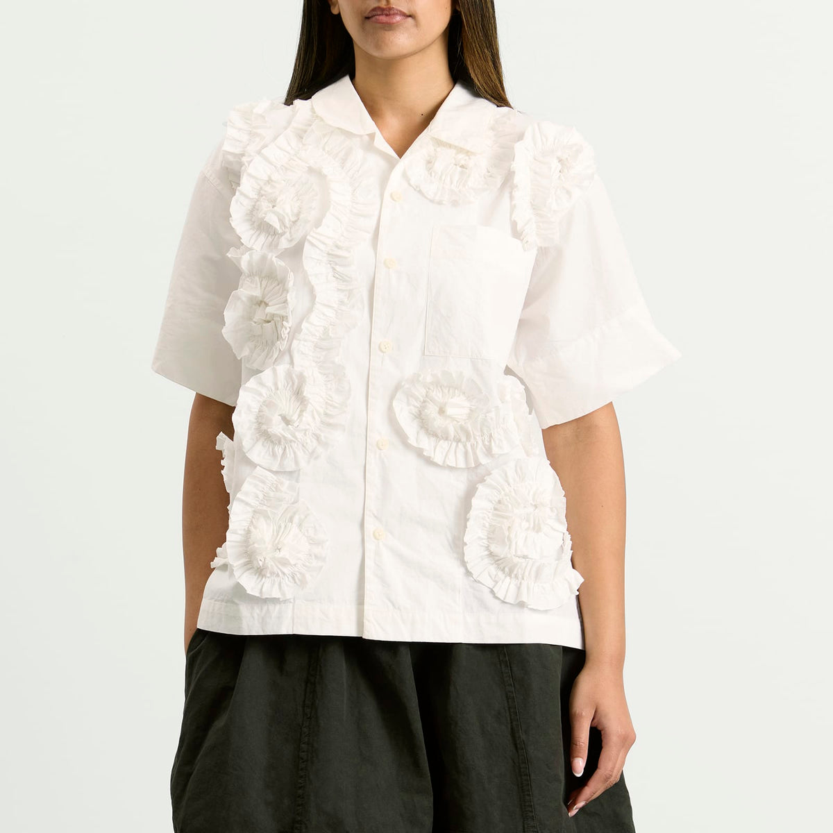 Story mfg. Hand Applique Greetings Shirt