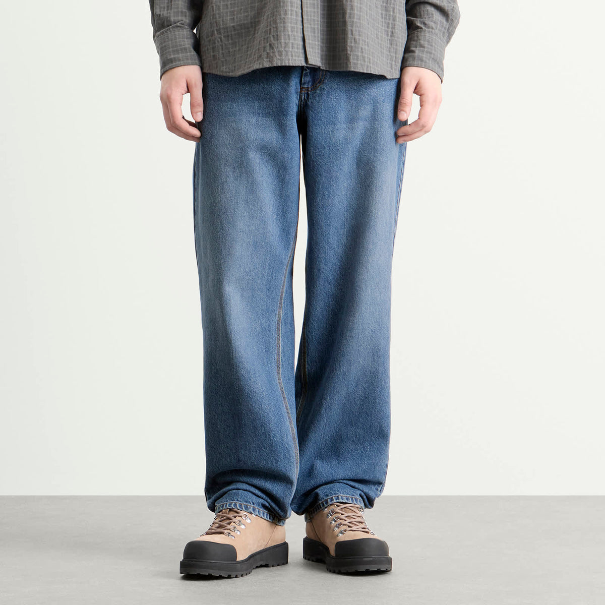 Foret Clay Creased Denim Jeans