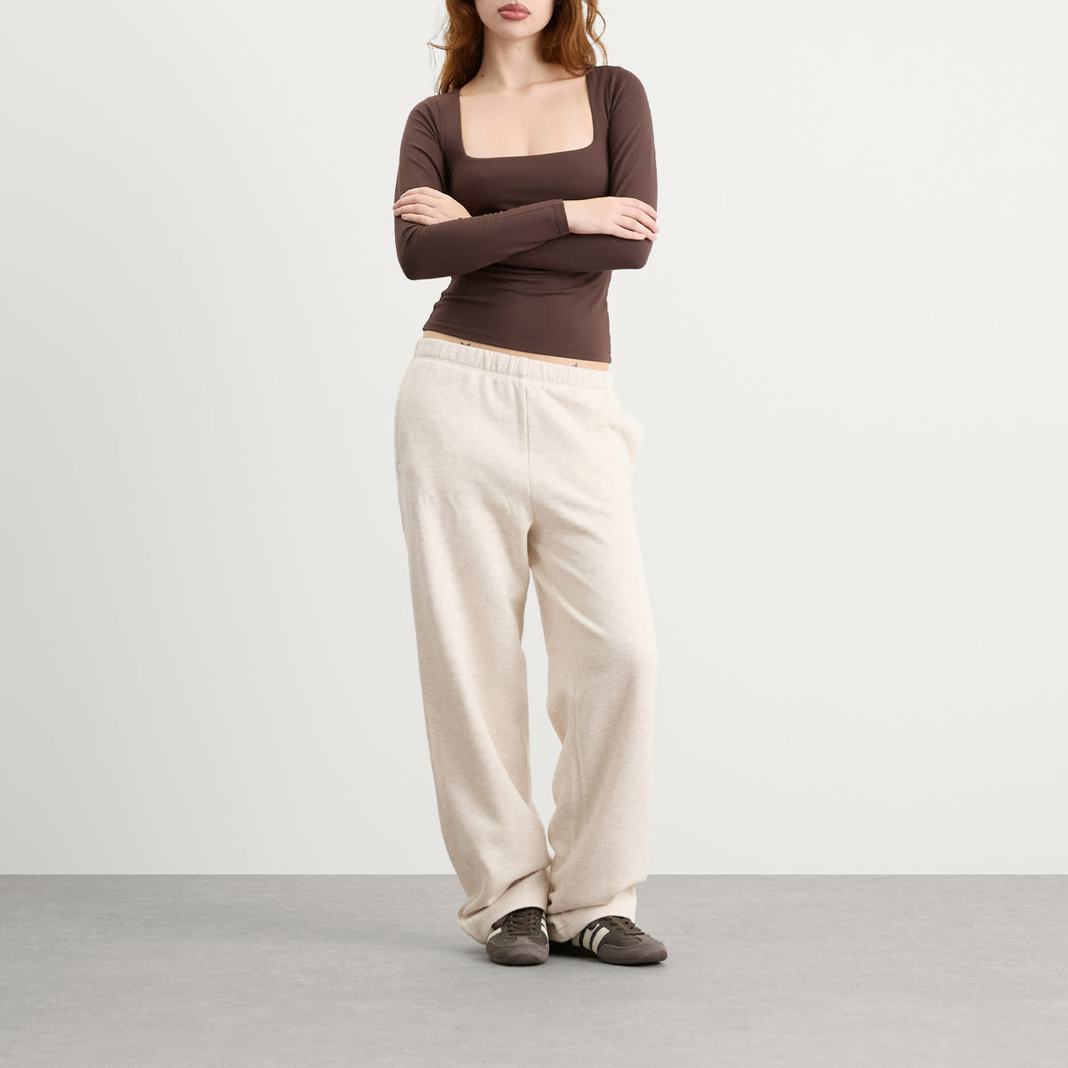 SKIMS Smooth Layers Square Neck Long Sleeve Top