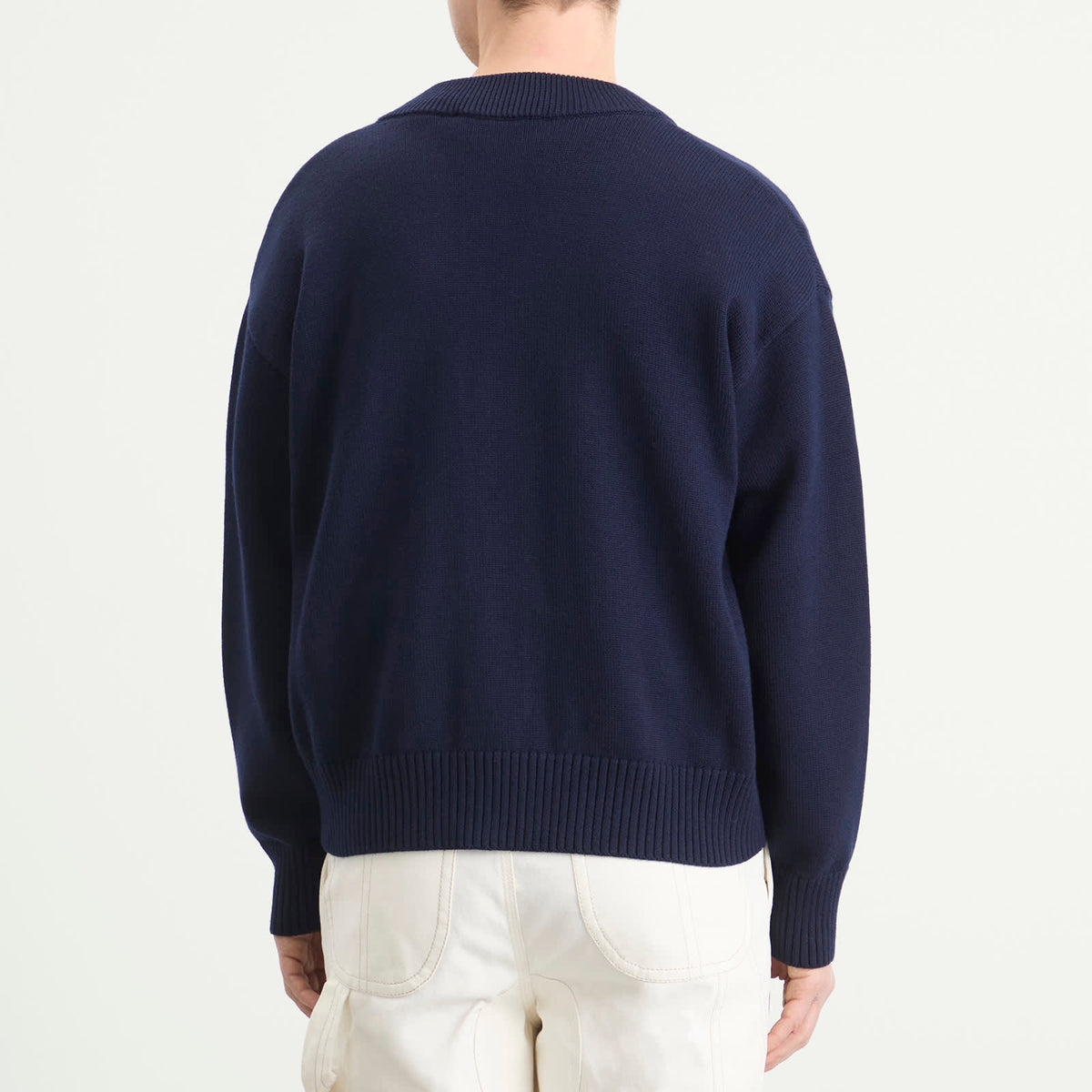 AMI Paris Cardigan With Contrasted Ami De Coeur