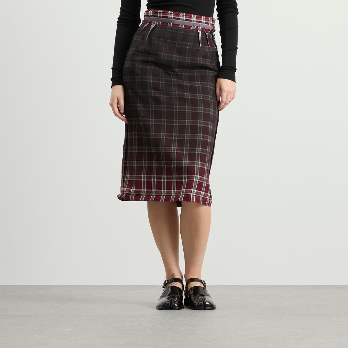 Maison Margiela Check Midi Skirt