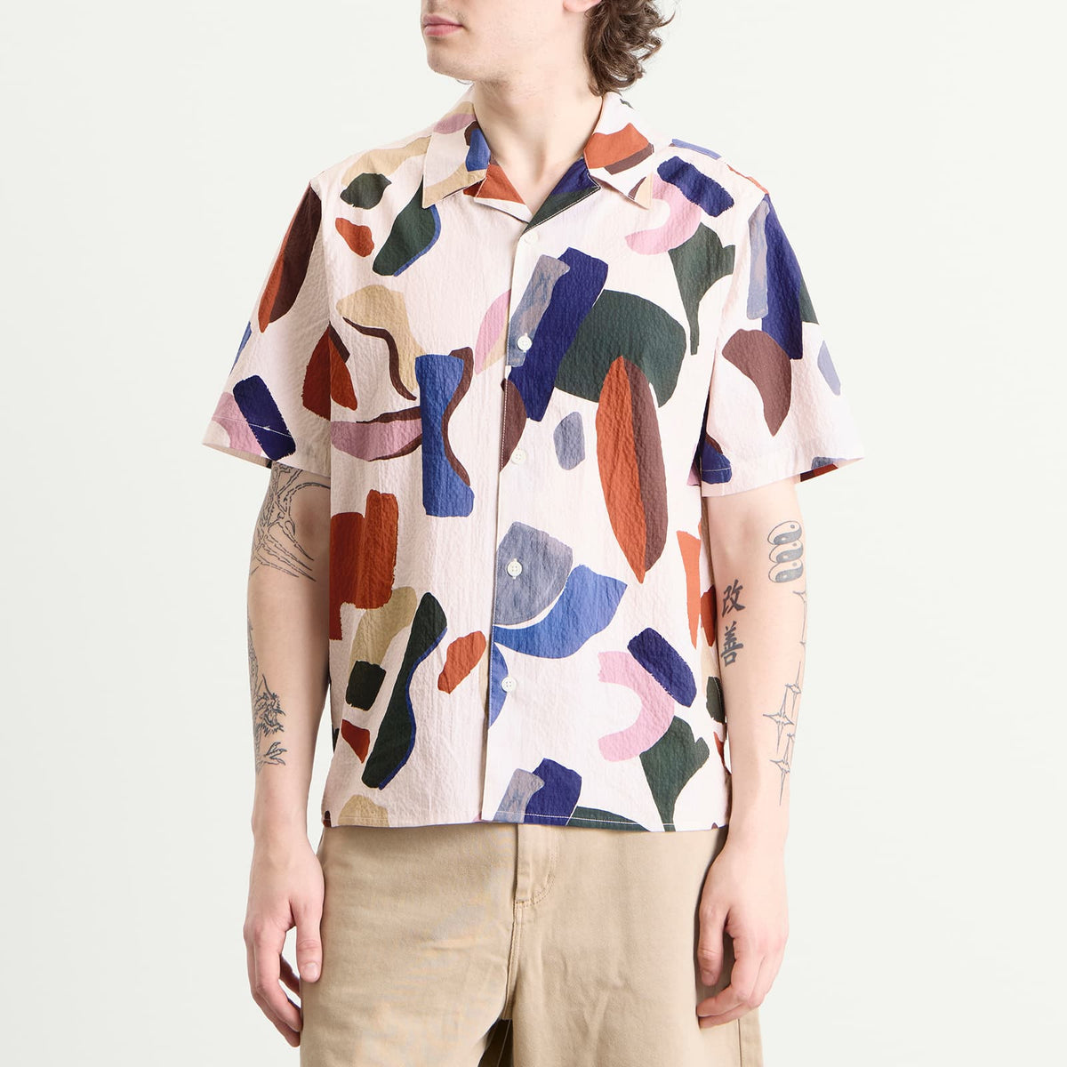Wax London Didcot Abstract Shapes Vacation Shirt
