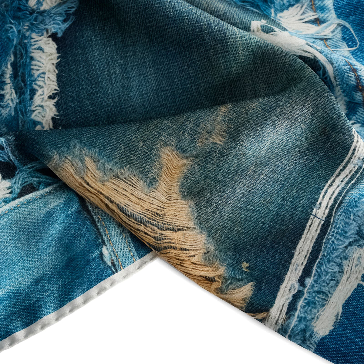 Acne Studios Vasco Denim Skeleton Scarf