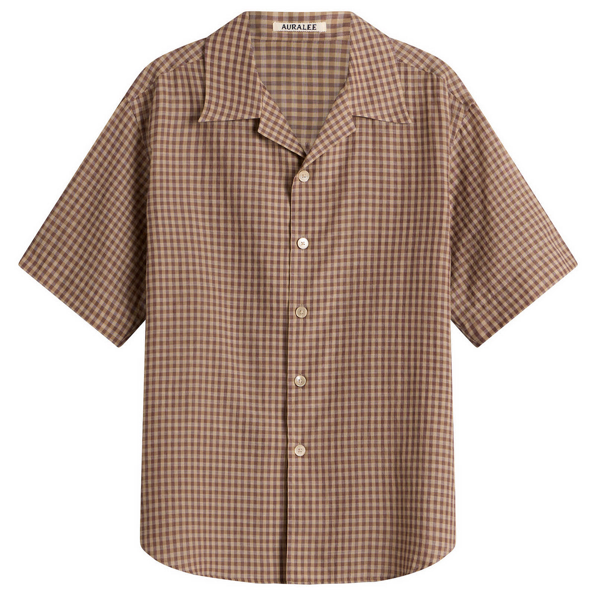 Auralee Airy Light Cotton Check Shirt