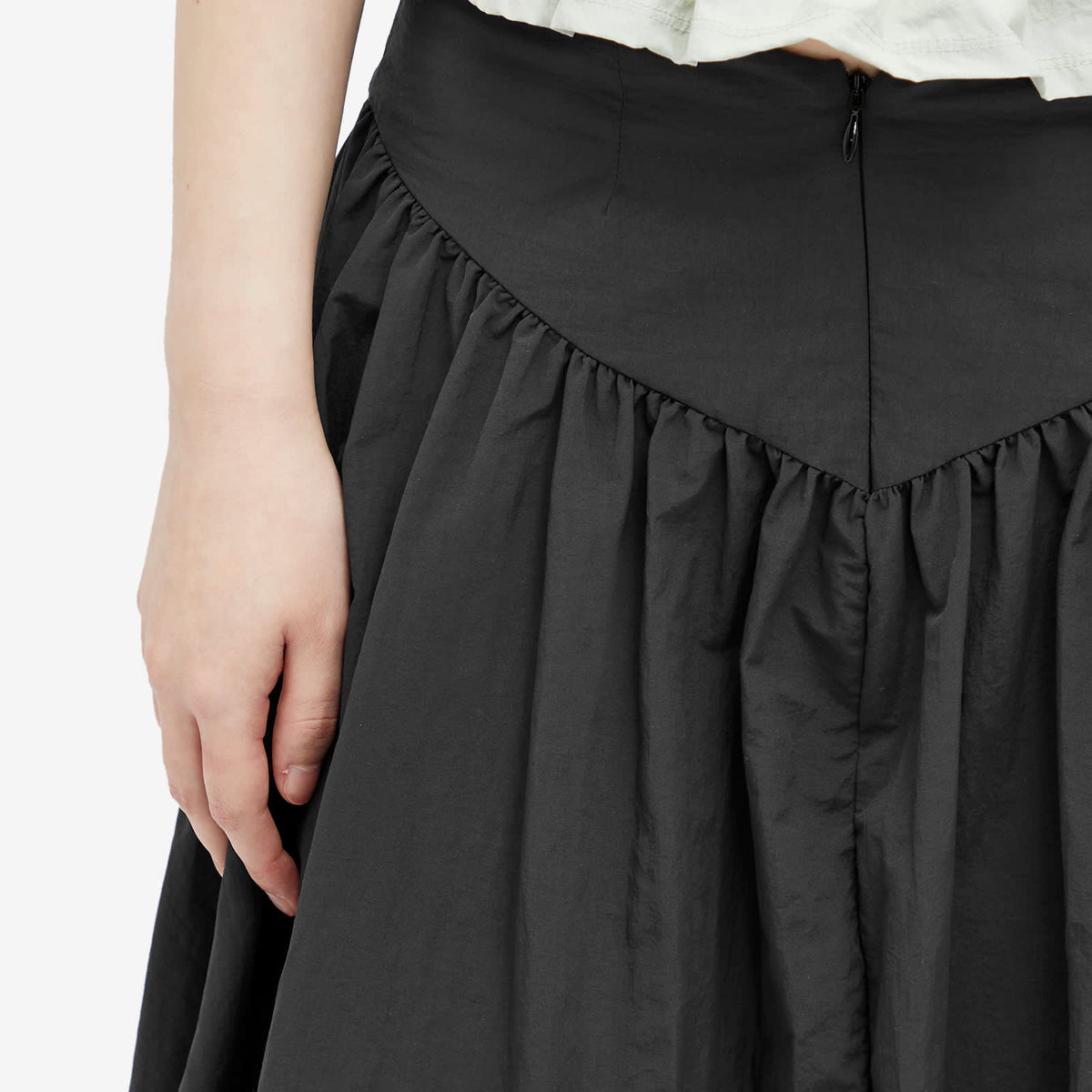 Peachy Den Deba Midi Nylon Skirt