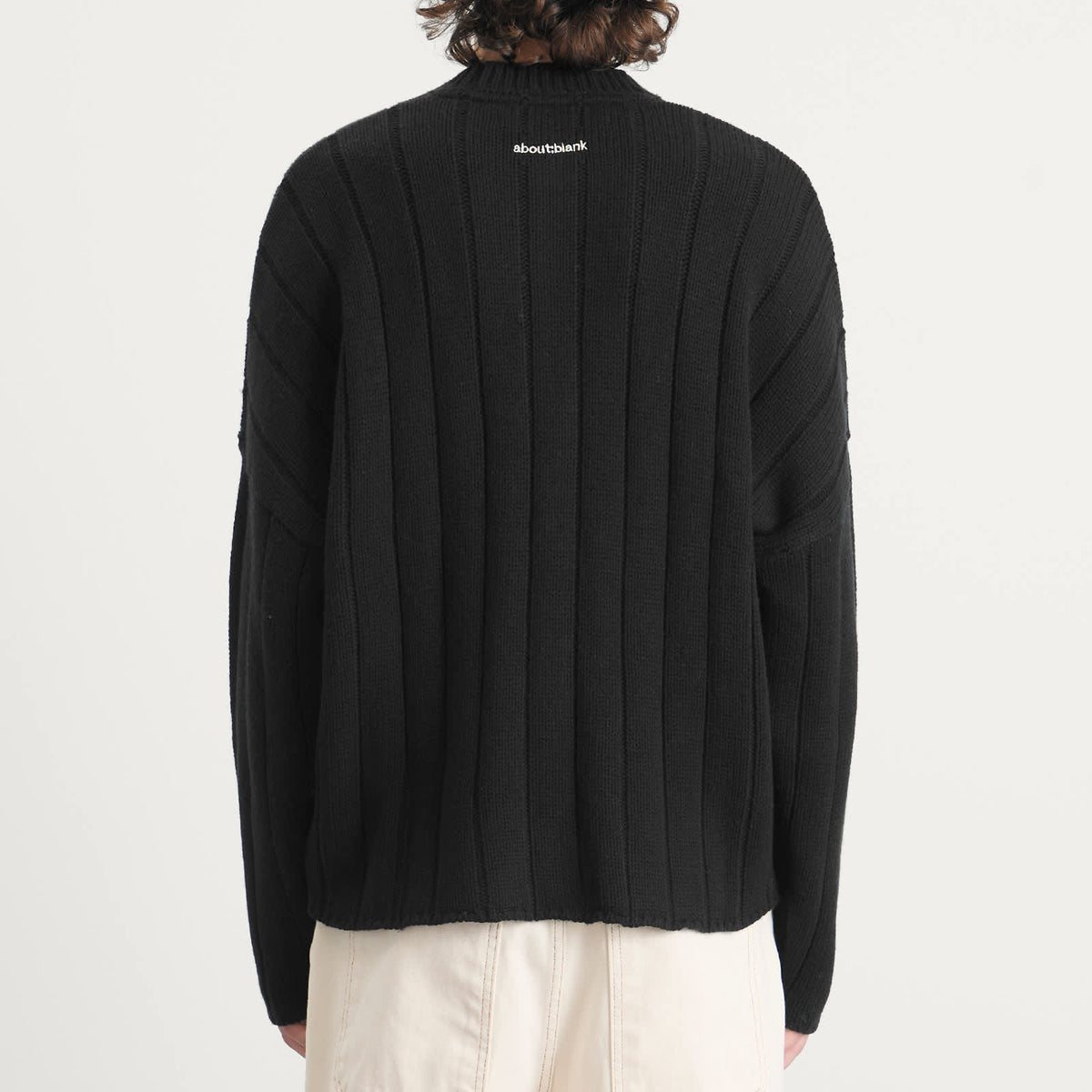 about:blank Large Rib Knit Crew