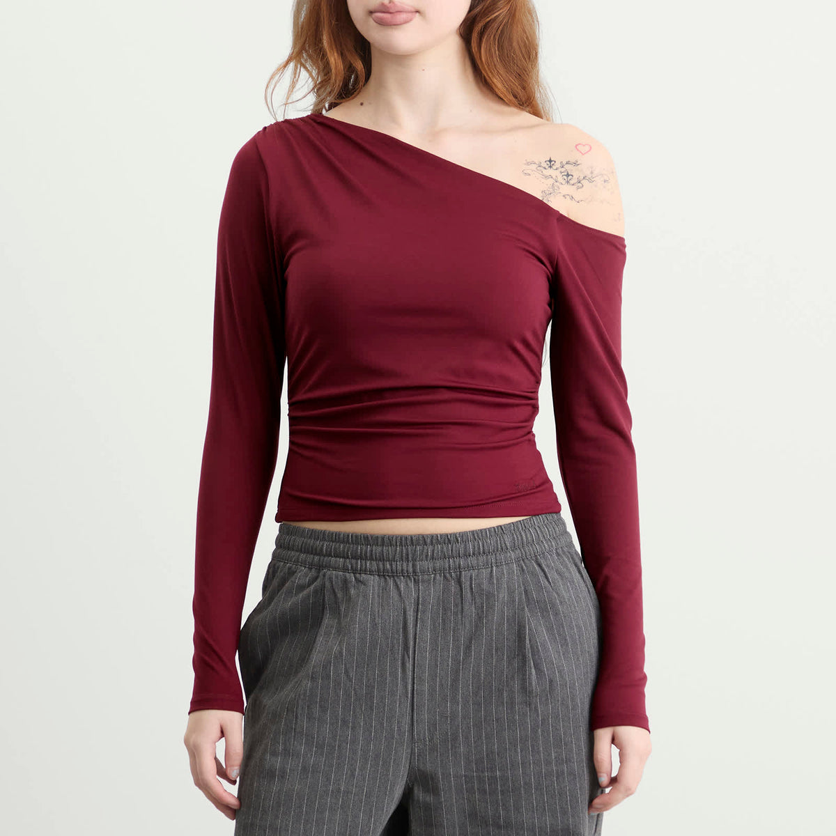 TALA 365 Cupro Gathered Long Sleeve Top