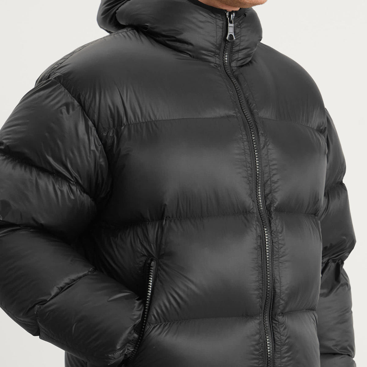 MKI Translucent Hooded Bubble Jacket