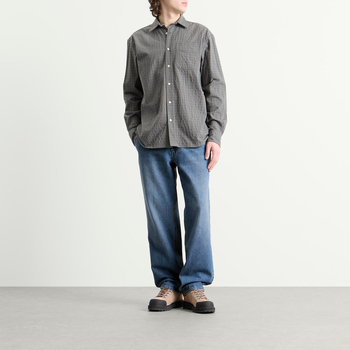 Foret Clay Creased Denim Jeans