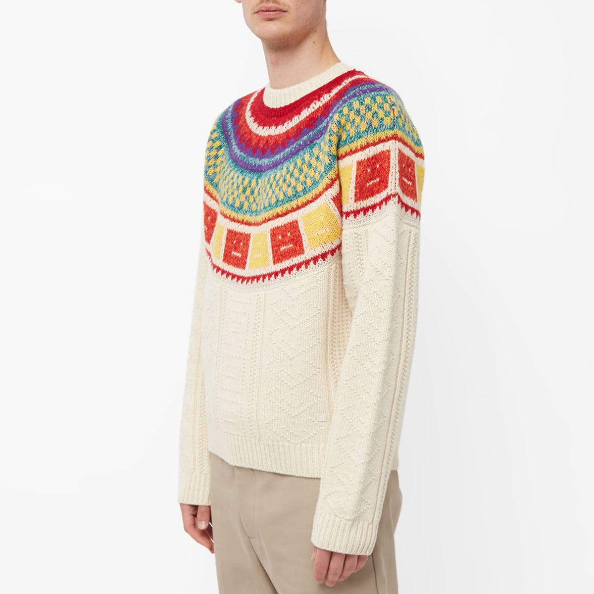 Acne Studios Kristjan Islandic Rainbow Face Knit