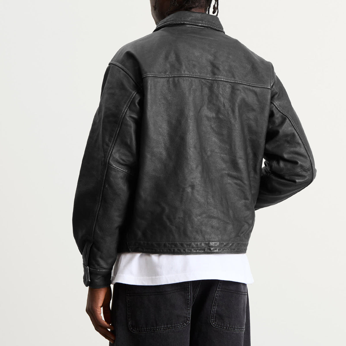 FrizmWORKS Destroyed Cowhide Leather Jacket