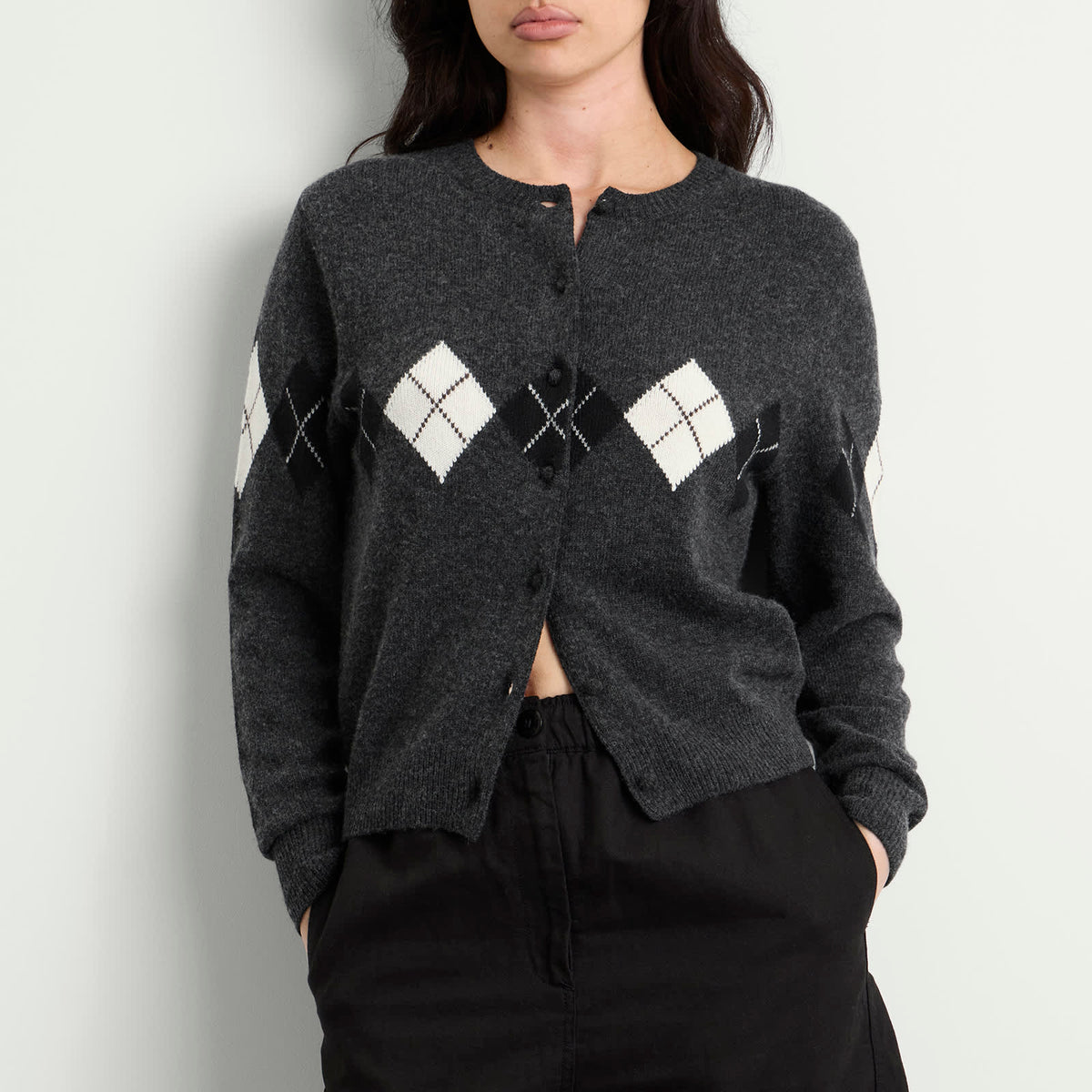 Nothing Written Heritage Argyle Knit Cardigan