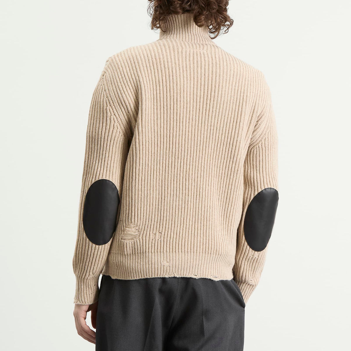MM6 Maison Margiela Distressed Rib Zip Through