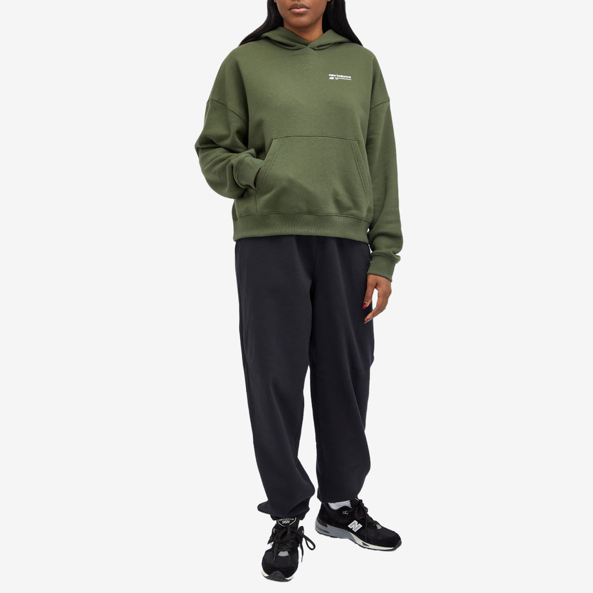 New Balance Linear Heritage Brushed Back Fleece Hoodie