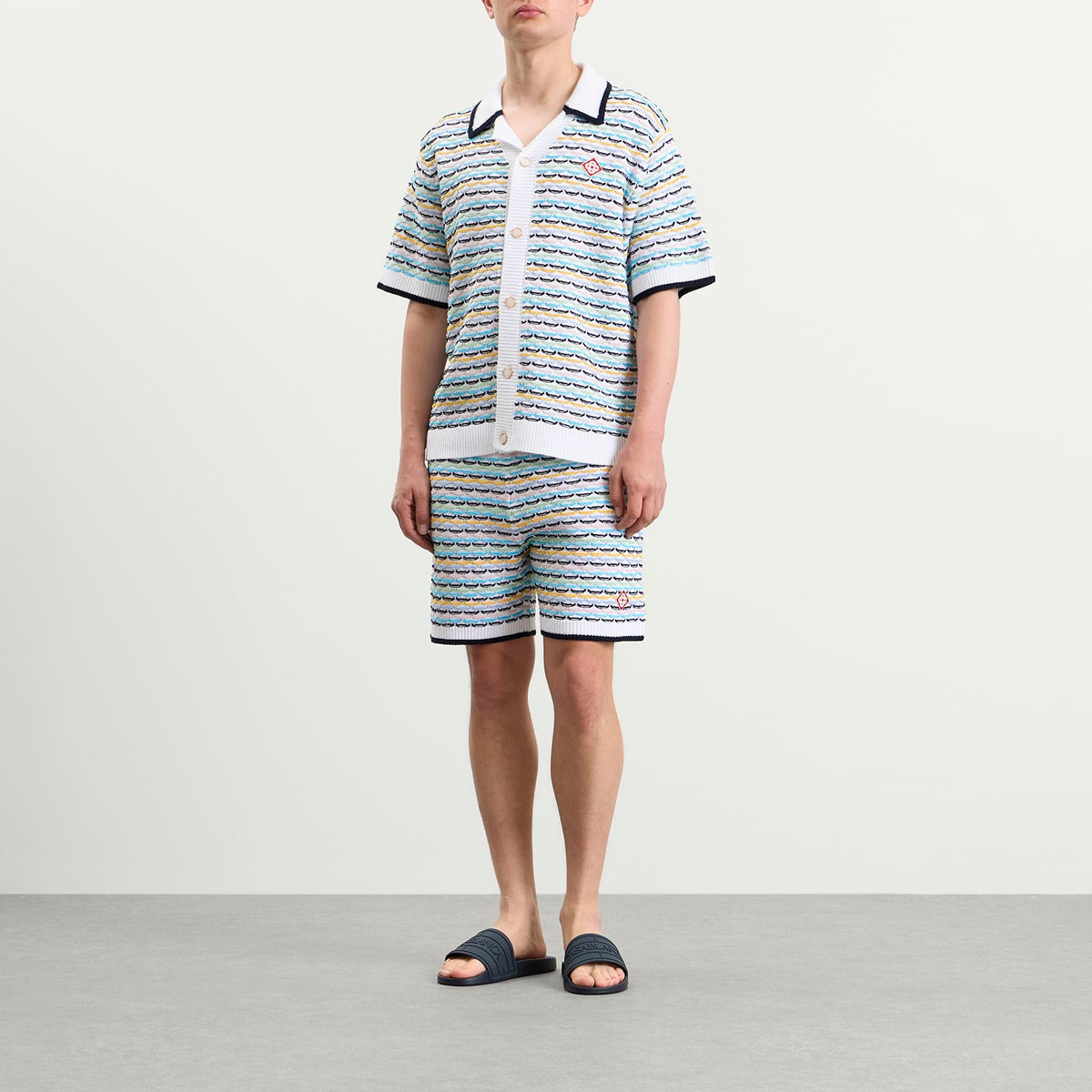 Casablanca Tuck Stitch Short Sleeve Shirt