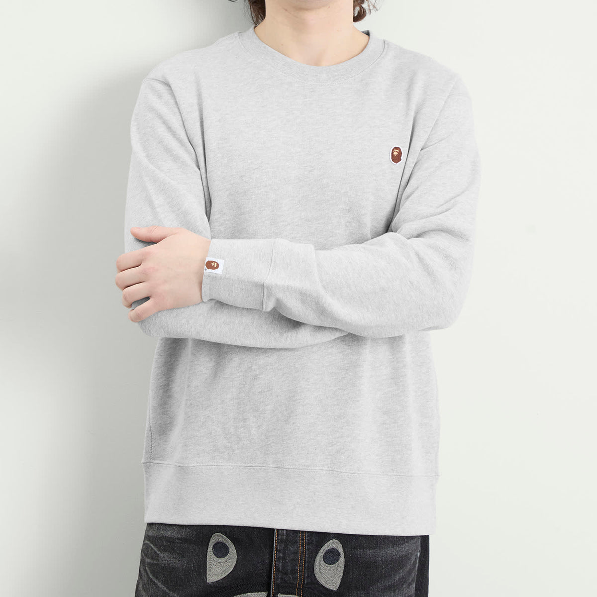 A Bathing Ape One Point Crew Neck Sweatshirt