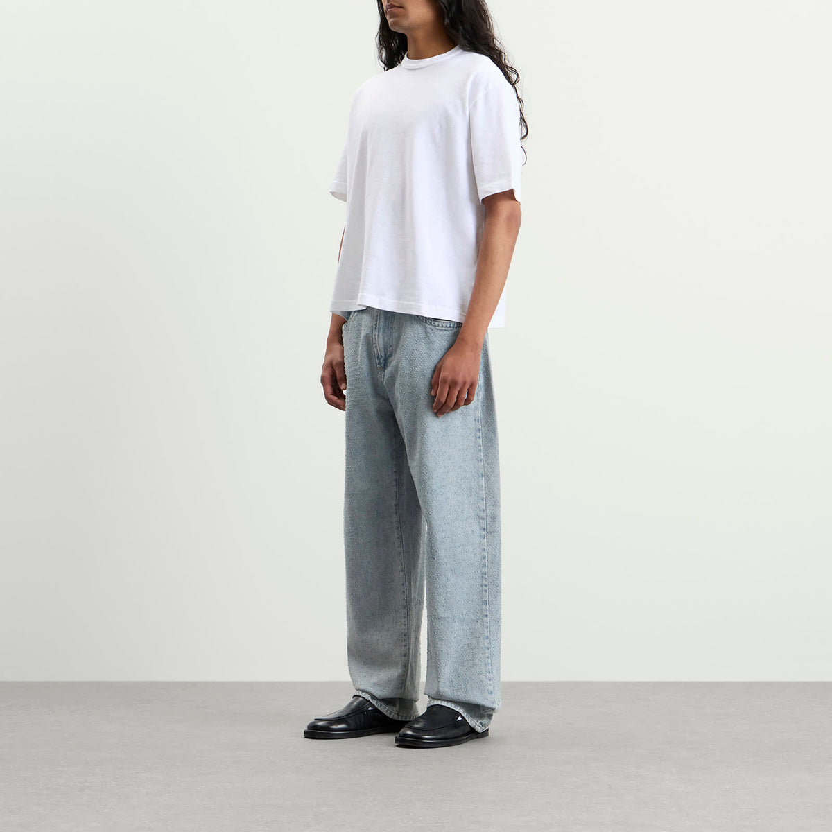 MKI Twisted Weave Wide Leg Jeans