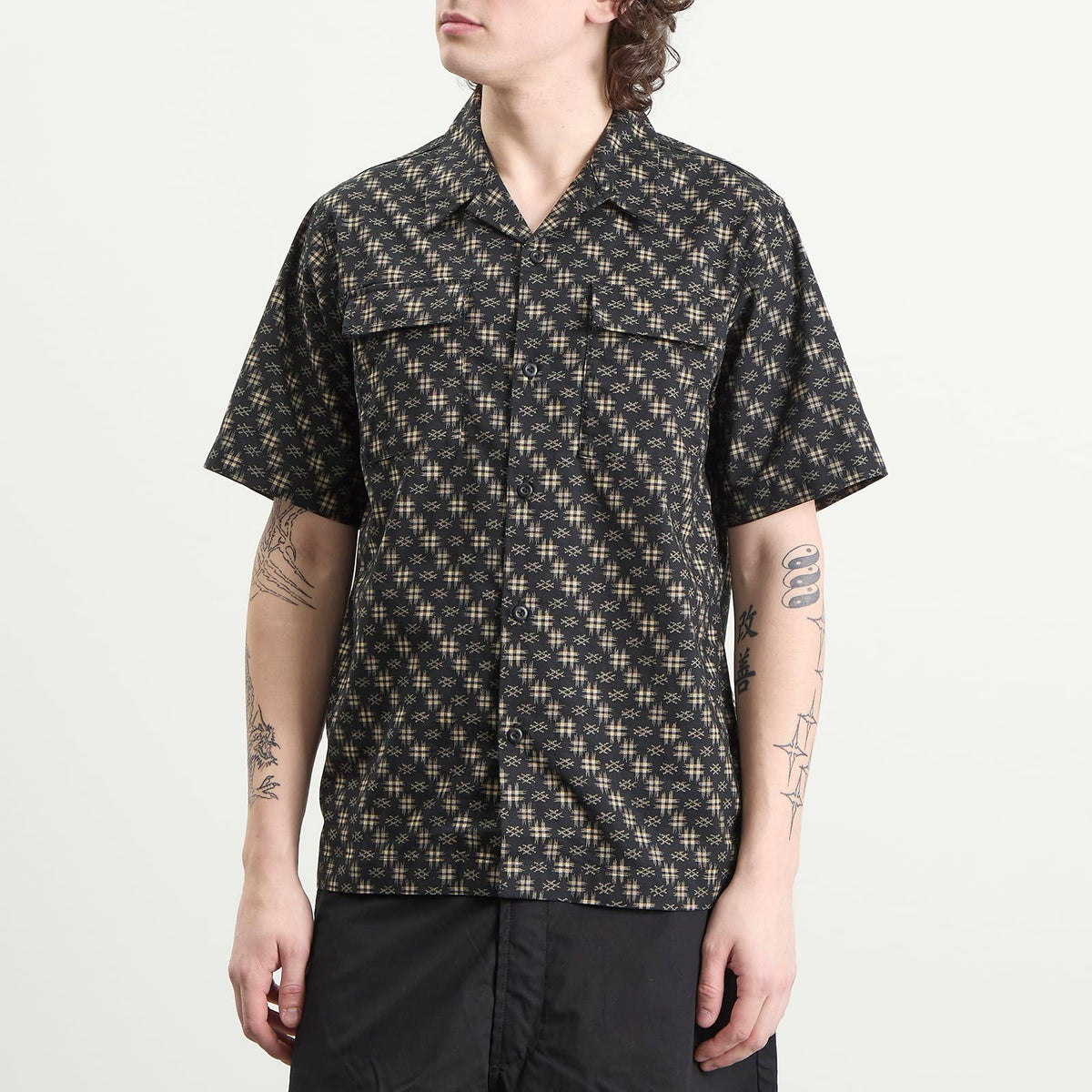 Maharishi Kasuri Cuban Collar Shirt