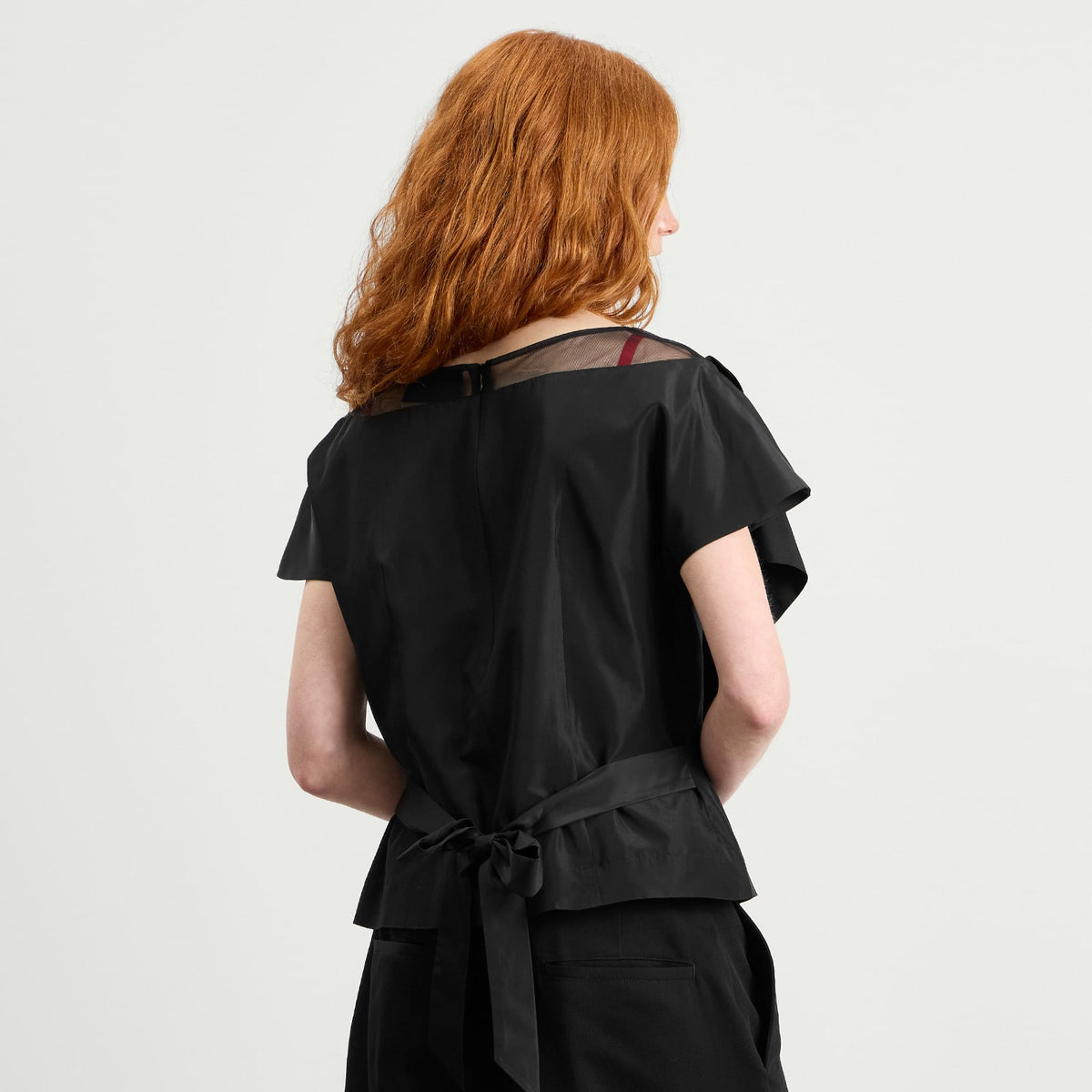Simone Rocha Boxy Sheer Panel Top